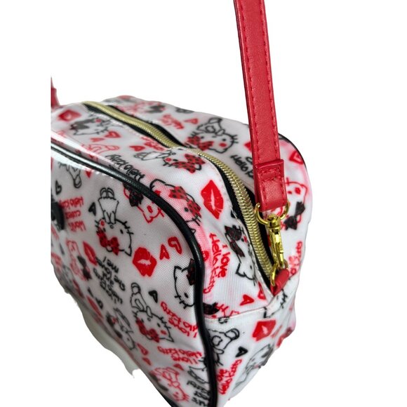 Hello Kitty Y2K All Over Character Print Purse White Red Black Crossbody Bag - Picture 5 of 15